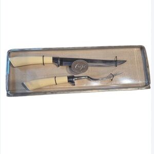 Vintage Carvel Hall 2 piece stainless steel carving set - Knife and fork set